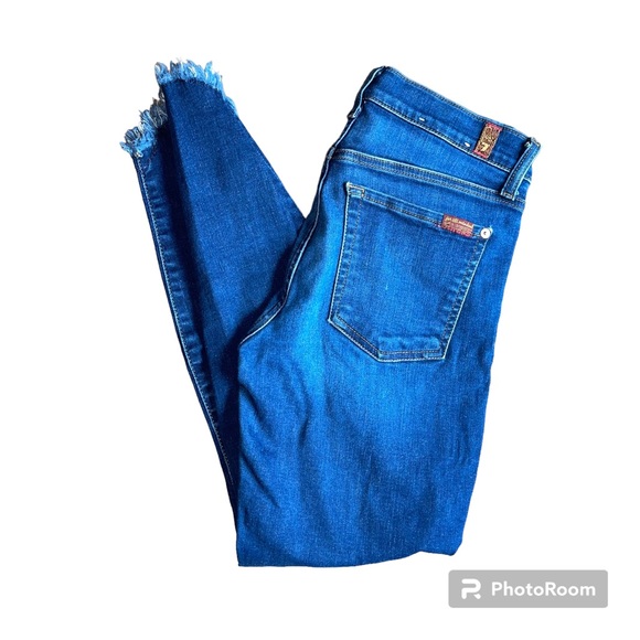 7 For All Mankind Ankle Skinny Jeans 25 - Picture 3 of 8